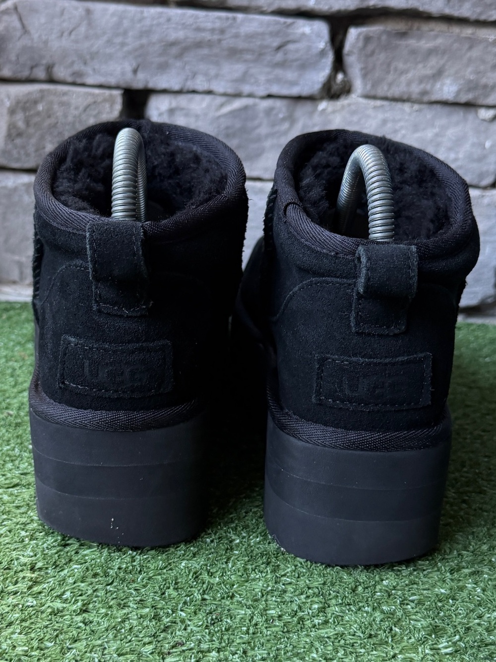 UGG Classic Ultra Mini Platform Black Suede Women’s Boots - Picture 6 of 11